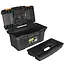 Keltin Kunststof gereedschapskist 49 x 27,5 x 24 cm met 2 organizers, tray, bitsvak en sluitingen