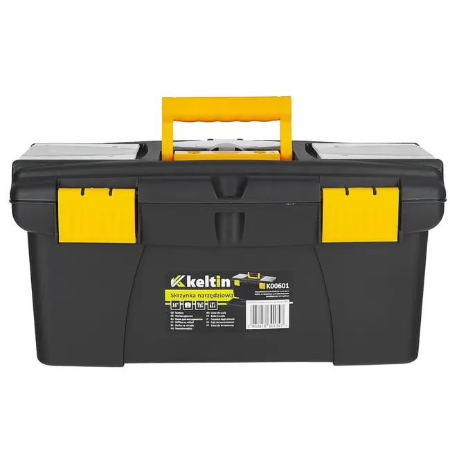 Keltin Kunststof gereedschapskist 41 x 22 x 19,5 cm met 2 organizers, tray en bitsvak