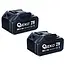 GEKO Accu slagmoersleutel 21 V 350 Nm set met 2 x 3,0 Ah accu’s, doppen en lader in koffer