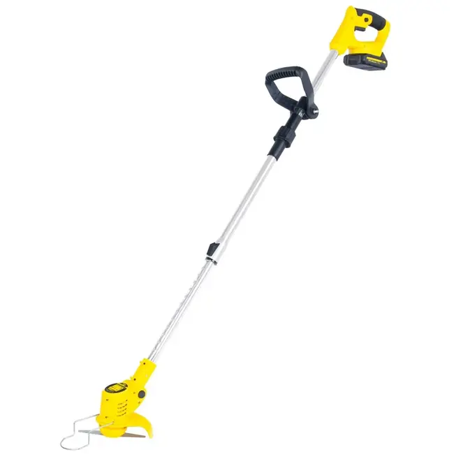 GEKO Accu grastrimmer 21 V met 600 W vermogen, 2 accu’s, verstelbare lengte 99-135 cm, 90 graden kop en complete messenset