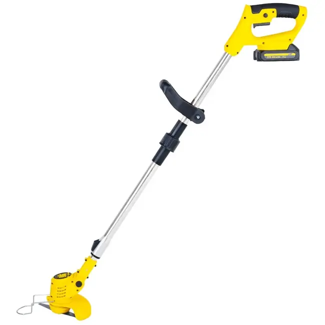 GEKO Accu grastrimmer 21 V met 600 W vermogen, 2 accu’s, verstelbare lengte 99-135 cm, 90 graden kop en complete messenset