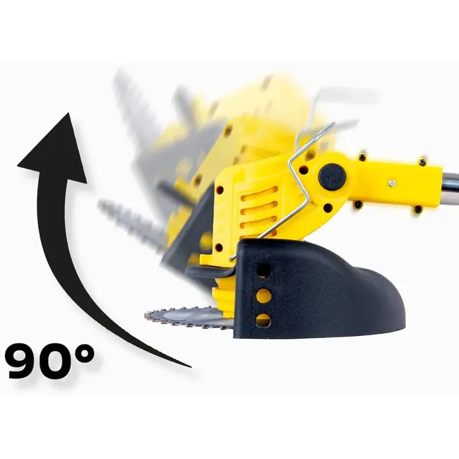 GEKO Accu grastrimmer 21 V met 600 W vermogen, 2 accu’s, verstelbare lengte 99-135 cm, 90 graden kop en complete messenset