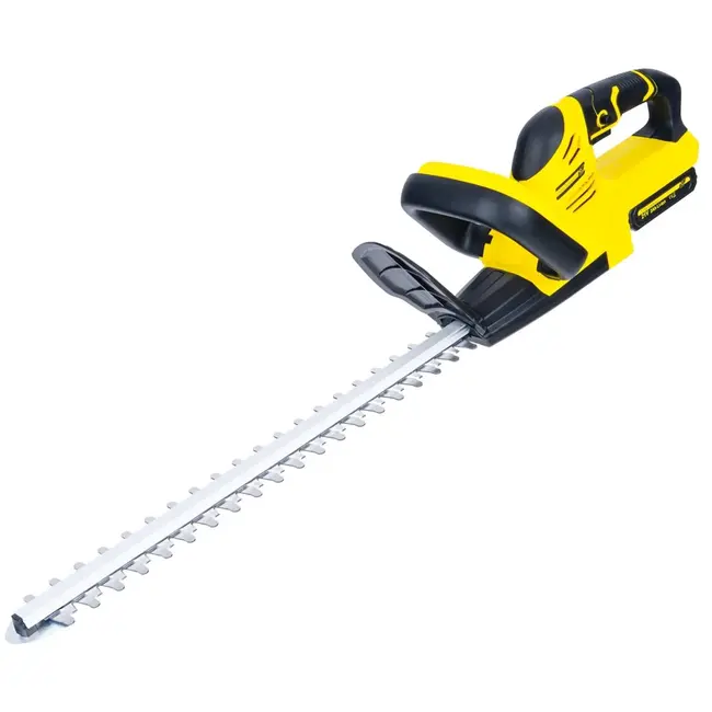 GEKO Accu heggenschaar 21 V met 52 cm werkblad, 15 mm snijdiameter, 2 accu’s, lader, handschoenen en veiligheidsbril