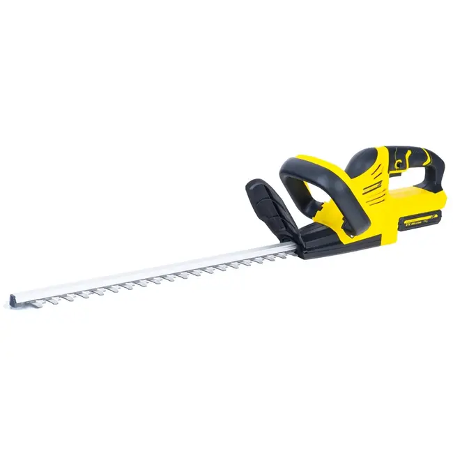GEKO Accu heggenschaar 21 V met 52 cm werkblad, 15 mm snijdiameter, 2 accu’s, lader, handschoenen en veiligheidsbril