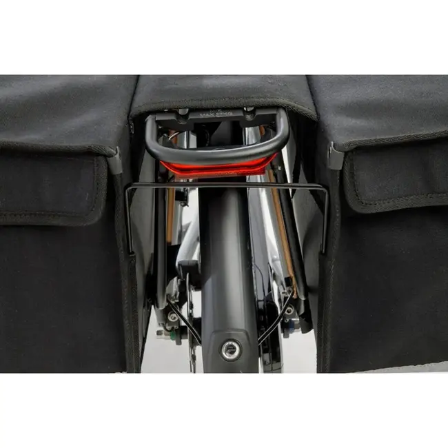 New Looxs Dubbele fietstas 46 liter zwart voor achterop met klikgespen en verstevigde zijkanten