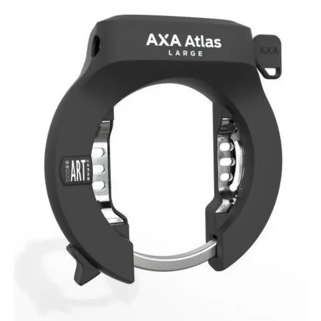 AXA Ringslot 72,5 mm zwart met ART2, gehard stalen beugel, plug-in aansluiting, sleutelbediening en flexibele montage