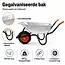 Gartex Kruiwagen 100 liter gegalvaniseerd met luchtband, stevige grip en 160 kg draagvermogen