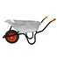 Gartex Kruiwagen 100 liter gegalvaniseerd met luchtband, stevige grip en 160 kg draagvermogen