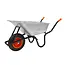 Gartex Kruiwagen 100 liter gegalvaniseerd met luchtband, stevige grip en 160 kg draagvermogen