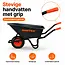 Gartex Kruiwagen 100 liter met zwarte kunststof bak, luchtband en 160 kg draagvermogen