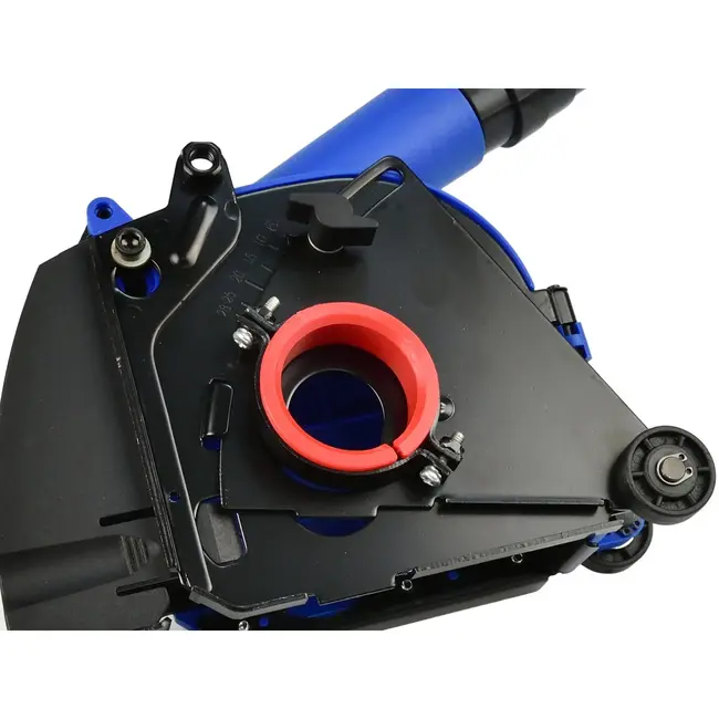 GEKO Stofkap muurfrees voor haakse slijper 115 en 125 mm met wielen, stofzuigeradapter, afstandsringen en handgreep