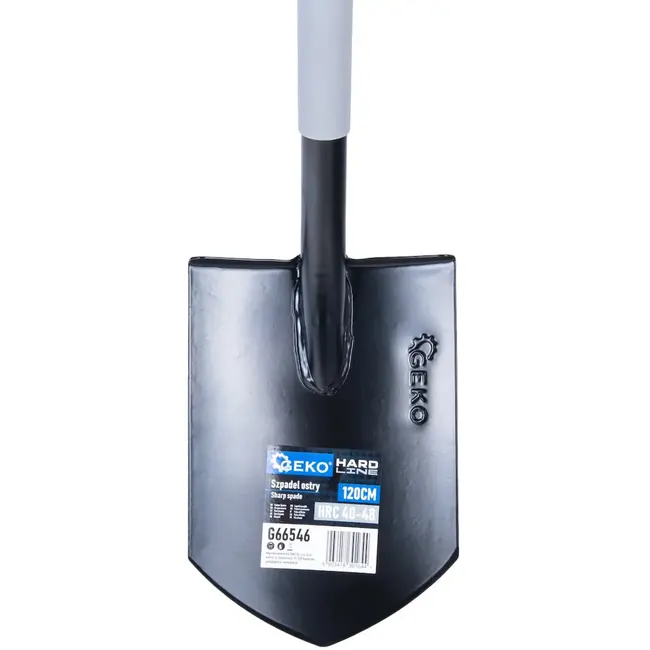 GEKO Puntspade 120 cm voor compacte grond met stalen blad 20 × 28 cm en comfortabele D-greep
