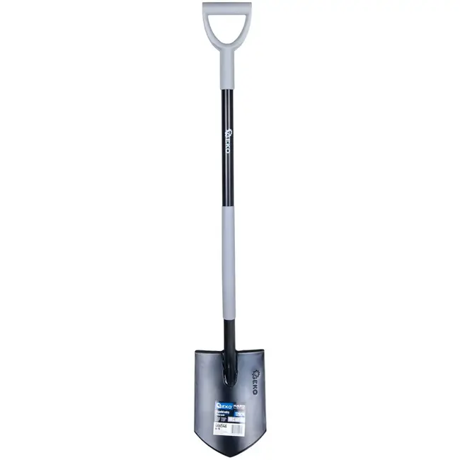 GEKO Puntspade 120 cm voor compacte grond met stalen blad 20 × 28 cm en comfortabele D-greep