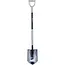 GEKO Puntspade 120 cm voor compacte grond met stalen blad 20 × 28 cm en comfortabele D-greep