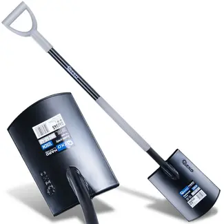 GEKO Rechte spade 120 cm voor tuinwerk en grondwerk met stalen blad 20 × 28 cm en D-greep