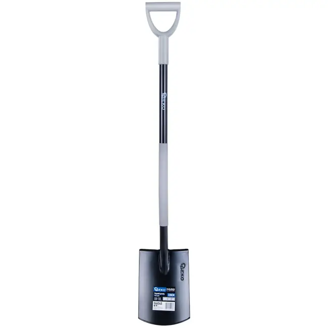 GEKO Rechte spade 120 cm voor tuinwerk en grondwerk met stalen blad 20 × 28 cm en D-greep