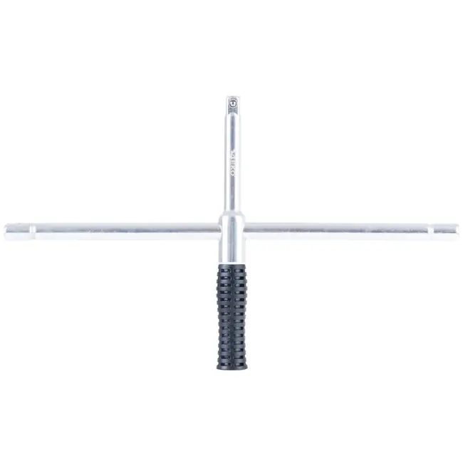 GEKO Opvouwbare kruissleutel 17, 19, 21 en 23 mm met CrV staal, antislip greep en opberghoes voor wielbouten in kofferbak