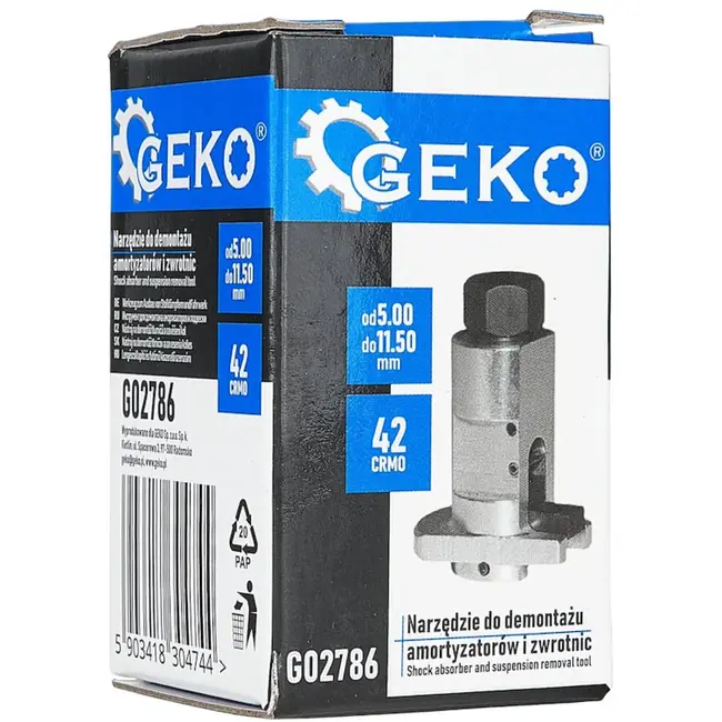 GEKO Demontagegereedschap voor schokdempers en fusees van 42CrMo staal met werkbereik 5 tot 11,5 mm voor ophanging