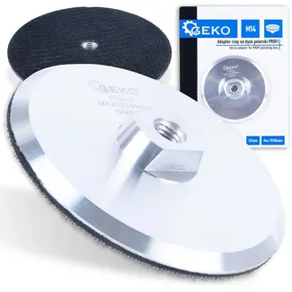 GEKO Aluminium polijstschijf met klittenband 125 mm M14 voor autolak, metaalbewerking en werkplaatsgebruik