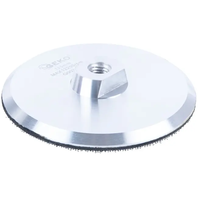 GEKO Aluminium polijstschijf met klittenband 125 mm M14 voor autolak, metaalbewerking en werkplaatsgebruik