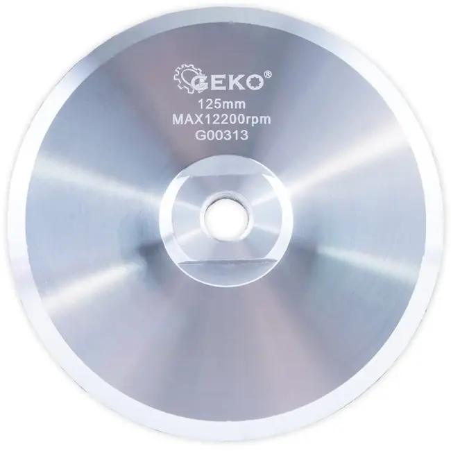 GEKO Aluminium polijstschijf met klittenband 125 mm M14 voor autolak, metaalbewerking en werkplaatsgebruik