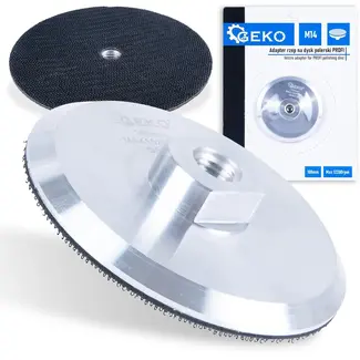 GEKO Aluminium polijstschijf met klittenband 100 mm M14 voor autolak, metaalbewerking en afwerking