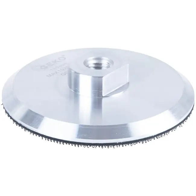 GEKO Aluminium polijstschijf met klittenband 100 mm M14 voor autolak, metaalbewerking en afwerking