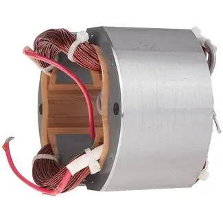 GEKO Stator voor afkortzaag 2000 W 255 mm met zichtbare koperen wikkelingen en metalen behuizing voor gerichte reparatie