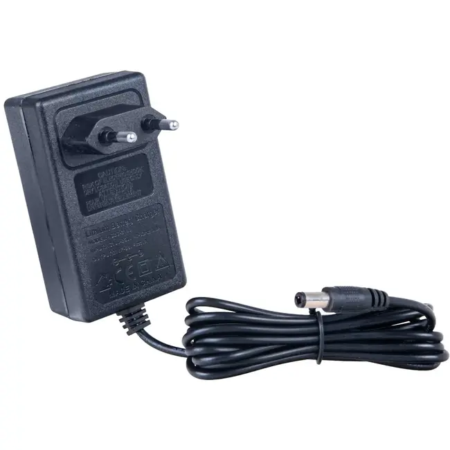 John Gardener Netlader 21 V 1 A voor G8066x accu’s met DC stekker, geïntegreerde kabel en lichte behuizing