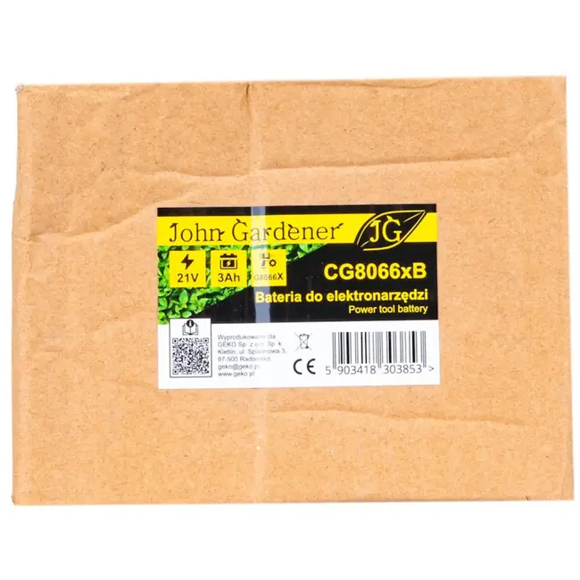 John Gardener 20 V accu 4,0 Ah voor G8066x accugereedschap met Li-ion cellen en schuifaansluiting