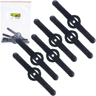 John Gardener Vervangende kunststof messen voor G80668 accutrimmer, set van 6 stuks van 13,5 cm voor grasranden en trimwerk