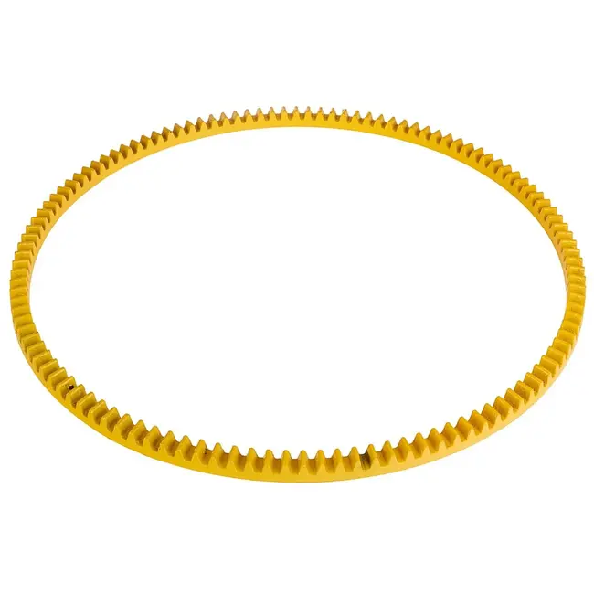 GEKO Gietijzeren tandkrans voor betonmixer 120 l met gele buitenvertanding en 570 mm diameter