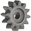 GEKO Gietijzeren tandwiel voor betonmixer 65 mm met centrale asopening en buitenvertanding