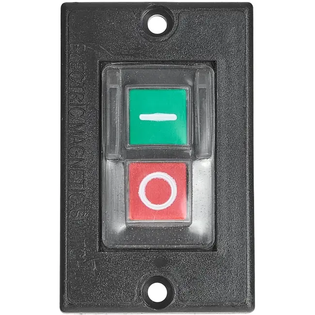 GEKO Aan/uit schakelaar voor betonmixer met transparante afdekking en twee montagegaten