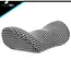 Malatec Orthopedisch lendekussen 23 x 13 x 46 cm met traagschuim, W-vorm, afneembare hoes en opberghoes