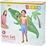 Intex Opblaasbare krokodil zwemmatras 168 x 86 cm met stevige handgreep, PVC 0,25 mm, reparatiepatch en draagvermogen tot 40 kg