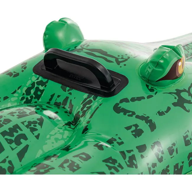 Intex Opblaasbare krokodil zwemmatras 168 x 86 cm met stevige handgreep, PVC 0,25 mm, reparatiepatch en draagvermogen tot 40 kg