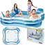 Intex Opblaasbaar zwembad 229 x 229 x 66 cm met 4 zitplaatsen, rugleuningen en bekerhouders