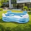 Intex Opblaasbaar zwembad 229 x 229 x 66 cm met 4 zitplaatsen, rugleuningen en bekerhouders