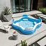 Intex Opblaasbaar zwembad 229 x 229 x 66 cm met 4 zitplaatsen, rugleuningen en bekerhouders