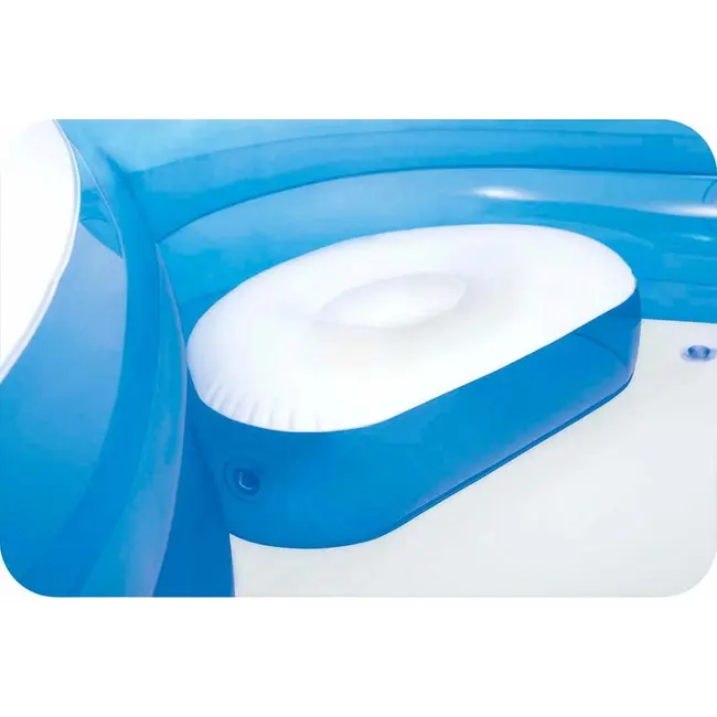 Intex Opblaasbaar zwembad 229 x 229 x 66 cm met 4 zitplaatsen, rugleuningen en bekerhouders