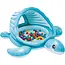 Intex Opblaasbaar kinderzwembad schildpad 2 in 1 met dak, zachte bodem en ballen voor waterpret buiten, 218 x 206 x 97 cm