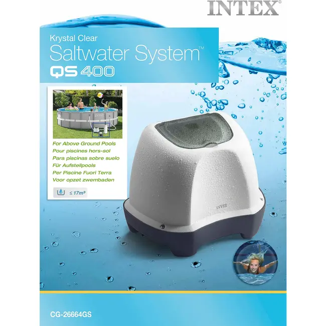Intex Zwembad chloorgenerator 4 g/u met timer en tester voor opzetzwembaden tot 17.413 liter
