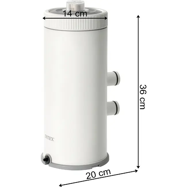 Intex Zwembad filterpomp 3785 l/h met type A cartridge, slangen, klemmen, zeven en Hydro Aeration voor opzetzwembaden tot 21.100 l