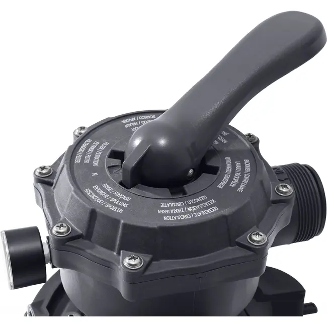 Intex Zandfilterpomp zwembad 7900 l/h met Wi-Fi, 250 W vermogen, 38 mm aansluiting, timer, slangen en 23 kg tank voor helder water