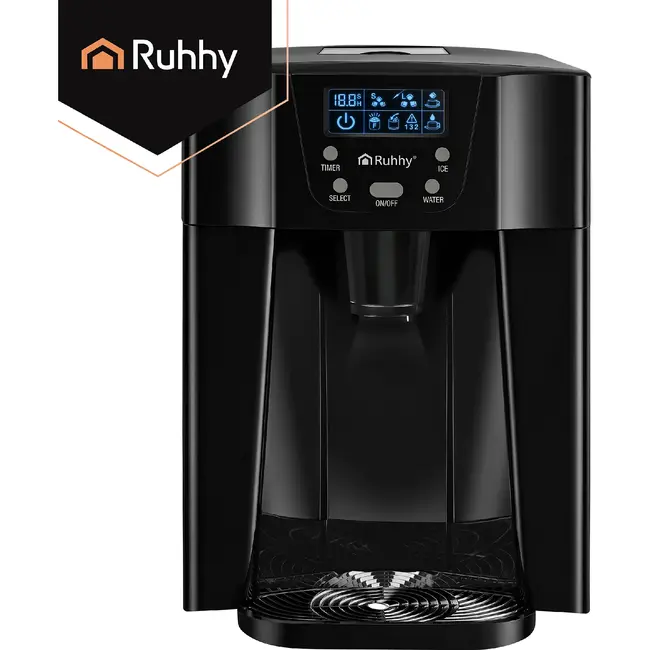 Ruhhy Ijsblokjesmachine 3 L zwart met LCD paneel 150 W compressor en 12 kg ijs per dag