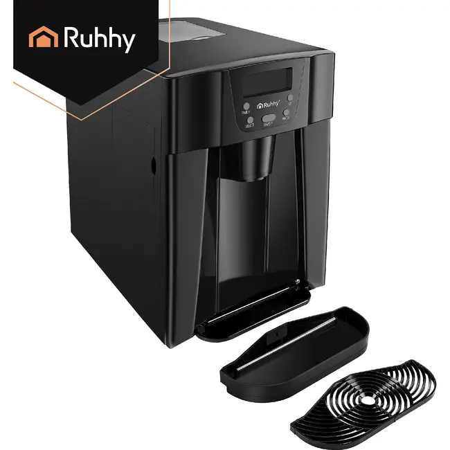 Ruhhy Ijsblokjesmachine 3 L zwart met LCD paneel 150 W compressor en 12 kg ijs per dag