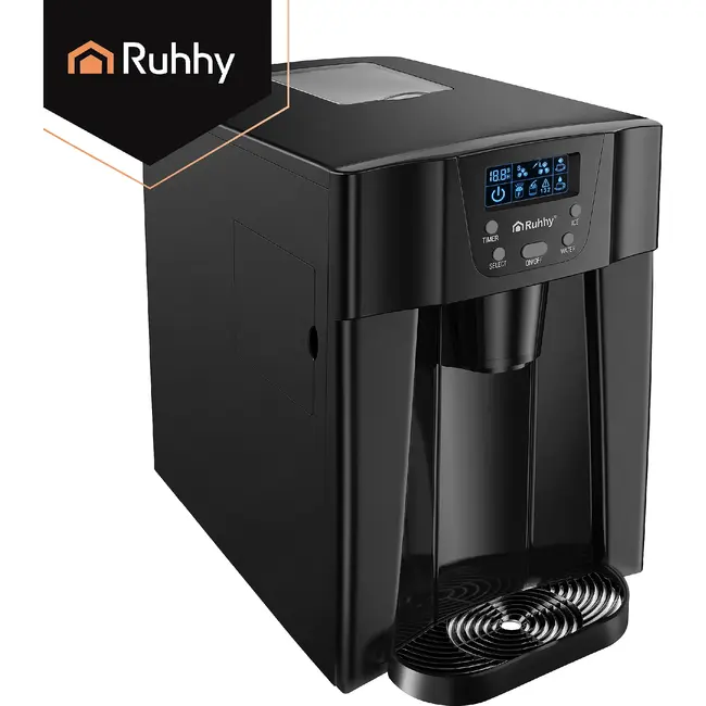 Ruhhy Ijsblokjesmachine 3 L zwart met LCD paneel 150 W compressor en 12 kg ijs per dag