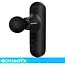 Isomedix Mini massagepistool zwart met 5 standen, 4 massagekoppen, stille motor, USB-C kabel en case voor sport en herstel