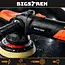 Bigstren Dual Action autopolijstmachine 900 W met 125 en 150 mm platen, soft start, 8 m kabel, tas en accessoires voor lakcorrectie